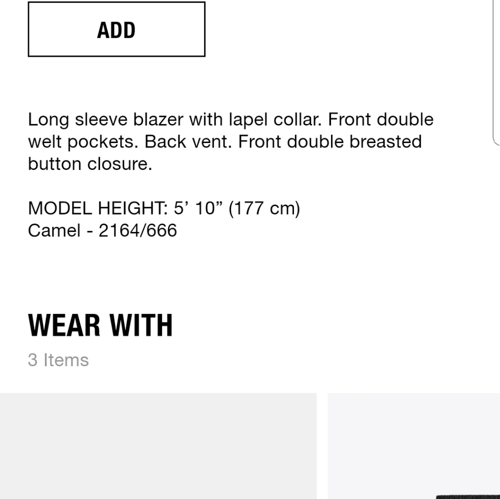 ZARA Wool Blend Double Breasted Blazer Sz S - Picture 8 of 8